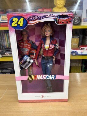 2006 Mattel Barbie Jeff Gordon NASCAR #24 Pink Label
